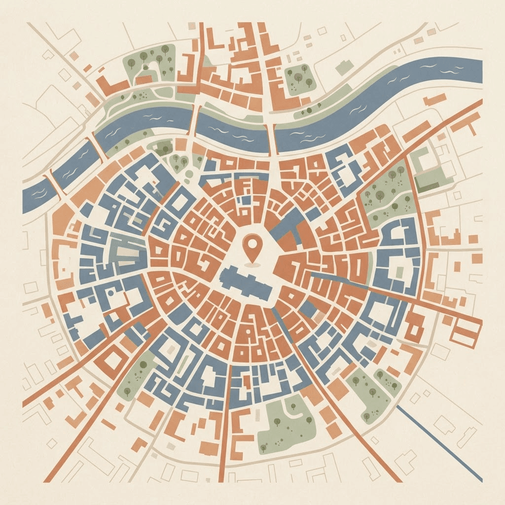 Carte du quartier Hyper-centre à Angers